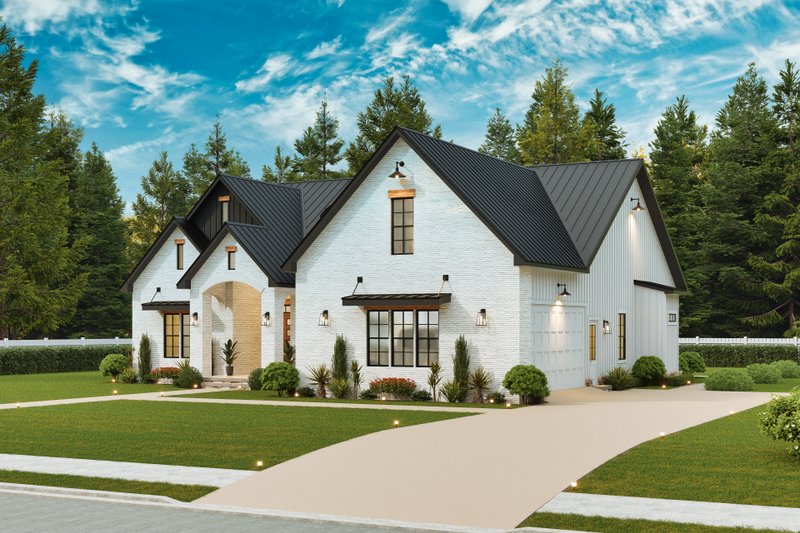 House Blueprint - Exterior - Front Elevation 5 for Traditional House Plan #54-682 - 3 bed, 3 bath