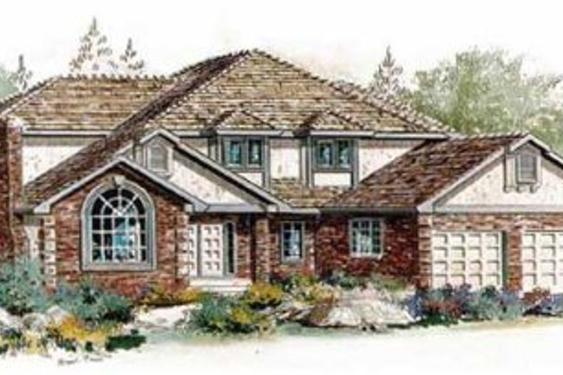 Dream House Plan - European Exterior - Front Elevation Plan #18-8954