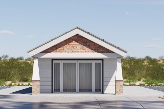 Exterior - Front Elevation 4 for Craftsman House Plan #1106-121 - 2 bed, 1 bath