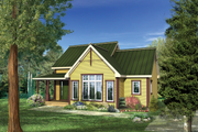 Country Style House Plan - 1 Beds 1 Baths 941 Sq/Ft Plan #25-4745 