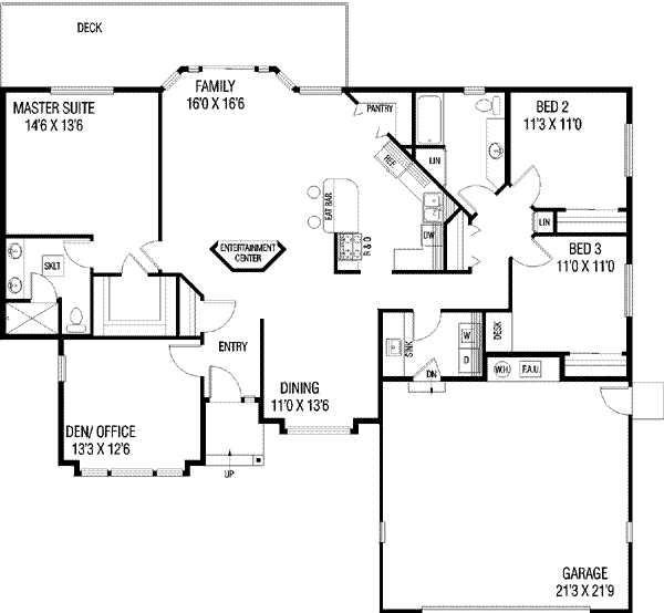 Dream House Plan - Traditional Floor Plan - Main Floor Plan #60-522