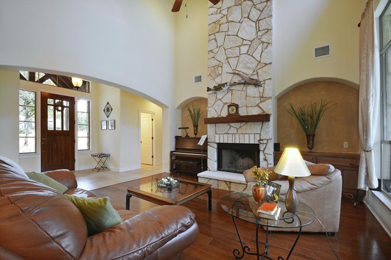 Interior - Family Room for Country House Plan #80-180 - 4 bed, 3.5 bath