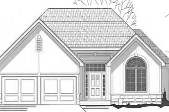 Exterior - Front Elevation for Traditional House Plan #67-465 - 3 bed, 3 bath