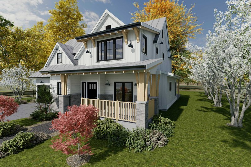 House Design - Exterior - Other Elevation 3 for Farmhouse House Plan #1101-11 - 3 bed, 2.5 bath