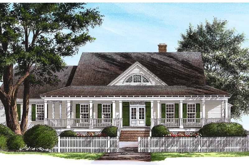 House Design - Southern Exterior - Front Elevation Plan #137-246