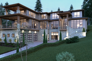 Contemporary Style House Plan - 5 Beds 6 Baths 6901 Sq/Ft Plan #1066-39 