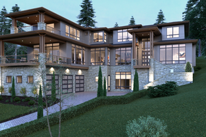 Architectural House Design - Contemporary Exterior - Front Elevation Plan #1066-39