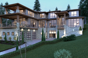 Exterior - Front Elevation Architectural House Design - Contemporary Exterior - Front Elevation Plan #1066-39