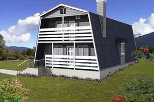Farmhouse Exterior - Front Elevation Plan #1-215