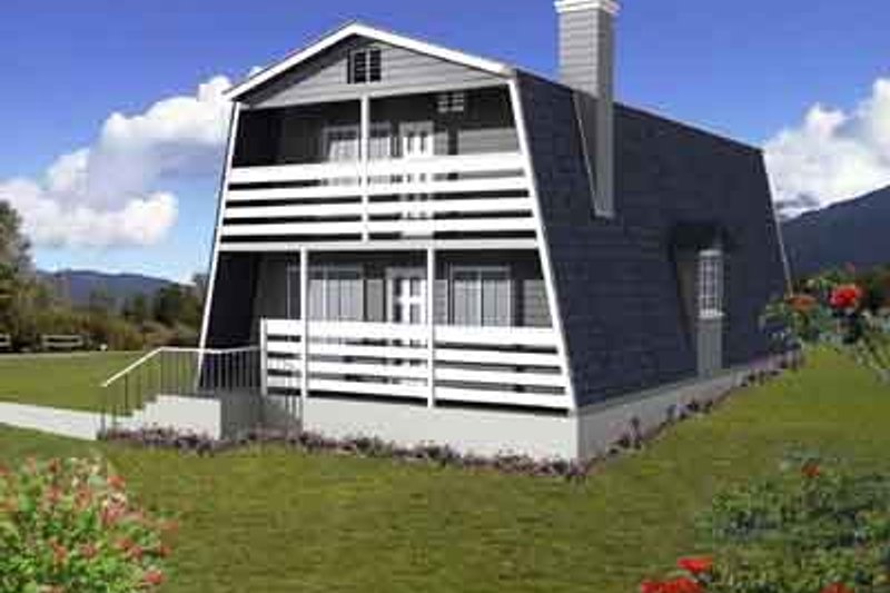 Architectural House Design - Farmhouse Exterior - Front Elevation Plan #1-215
