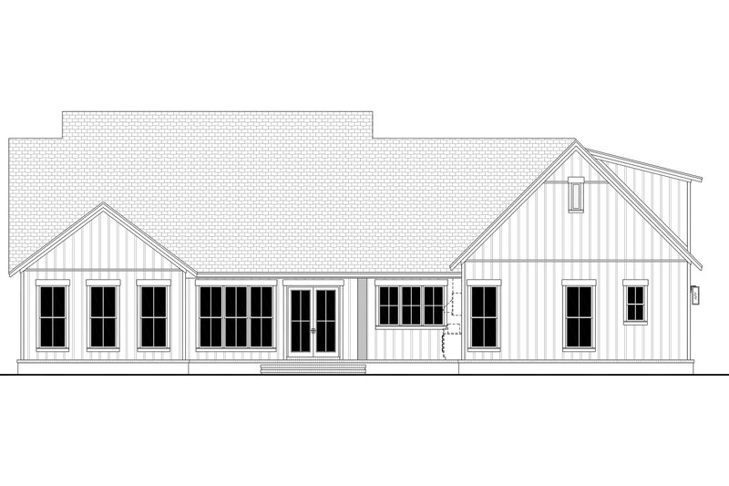 Architectural House Design - Exterior - Rear Elevation for Farmhouse House Plan #430-423 - 4 bed, 3.5 bath