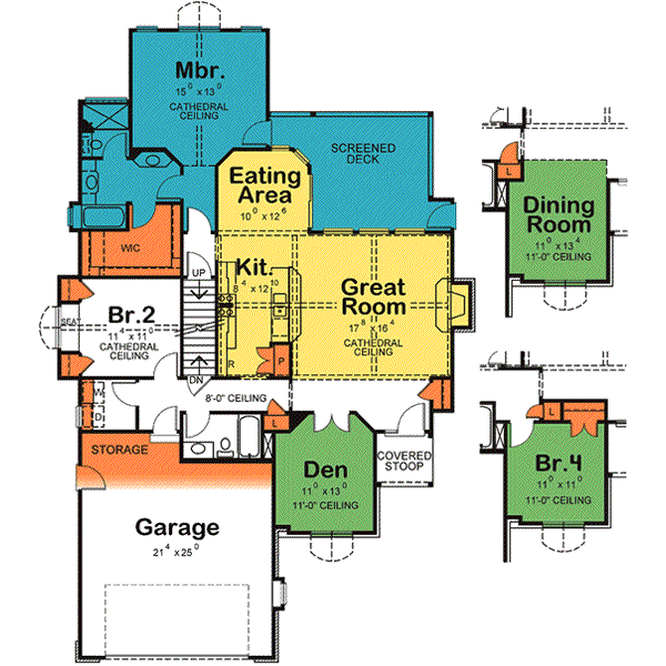 Home Plan - European Floor Plan - Main Floor Plan #20-1819