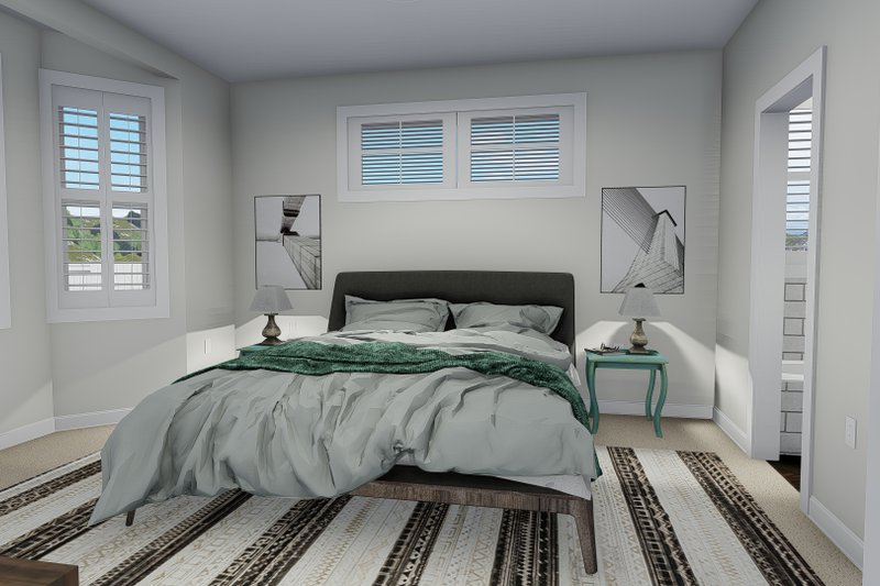 Architectural House Design - Interior - Master Bedroom 1 for Ranch House Plan #1060-12 - 5 bed, 3.5 bath