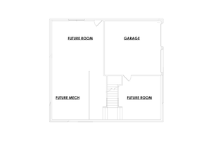 Floor Plan - Lower Floor for Colonial House Plan #30-368 - 3 bed, 2.5 bath