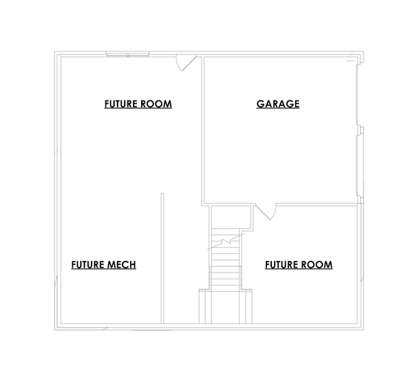 Architectural House Design - Colonial Floor Plan - Lower Floor Plan #30-368