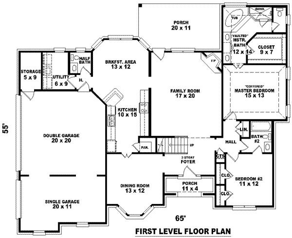 European Floor Plan - Main Floor Plan #81-1036