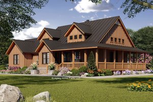 Country Exterior - Front Elevation Plan #932-764