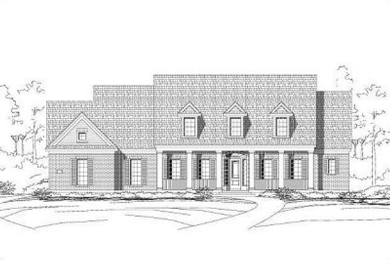 Exterior - Front Elevation for Colonial House Plan #411-465 - 4 bed, 3.5 bath