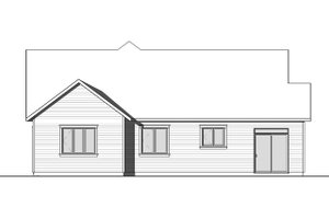 Exterior - Rear Elevation for Ranch House Plan #23-2657 - 3 bed, 1.5 bath
