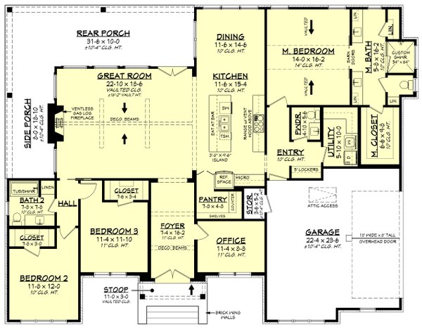 Farmhouse Floor Plan - Main Floor Plan #430-336