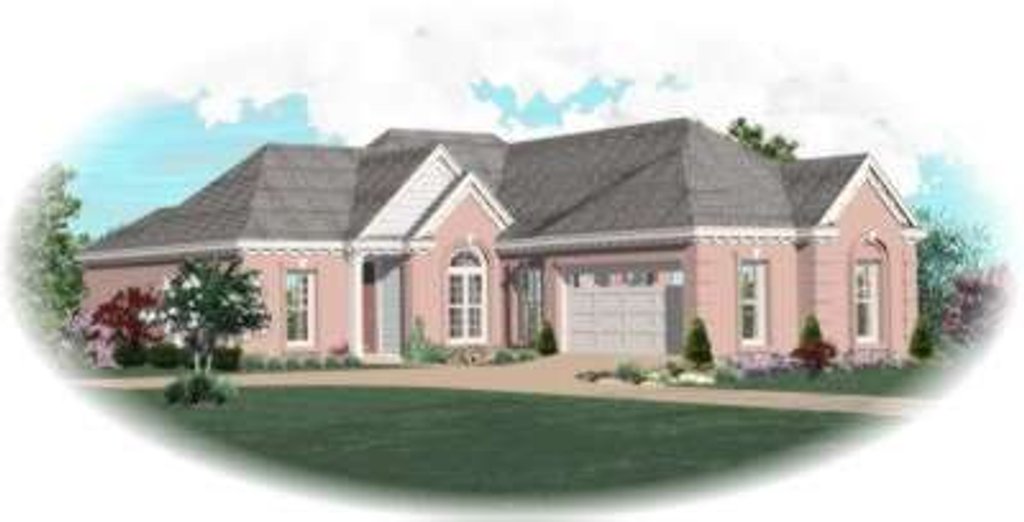 Exterior - Front Elevation 2 for European House Plan #81-769 - 2 bed, 2 bath