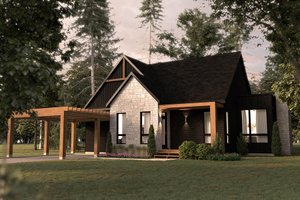 House Blueprint - Contemporary Exterior - Front Elevation Plan #23-2727