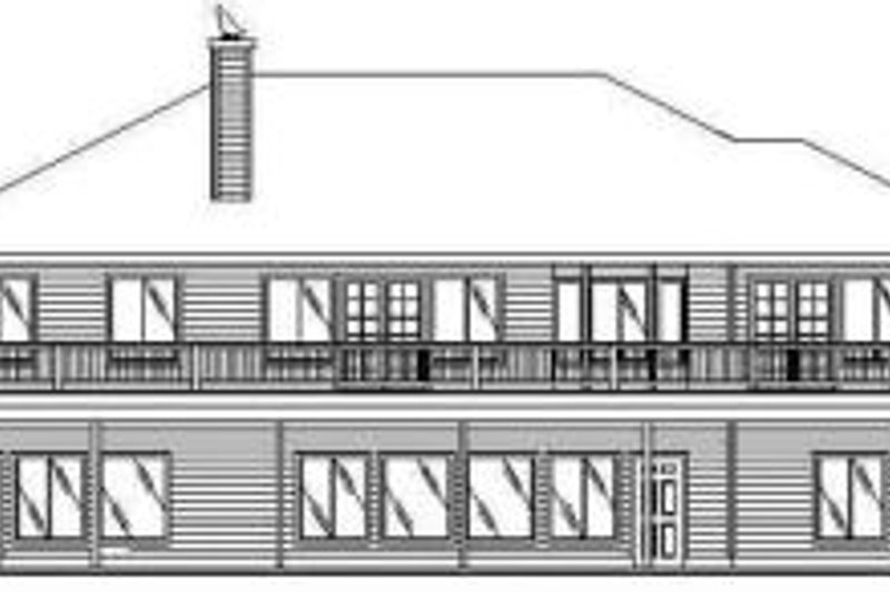Home Plan - Exterior - Rear Elevation for Traditional House Plan #117-144 - 2 bed, 4 bath