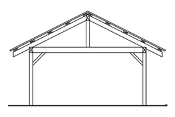 Exterior - Rear Elevation for Craftsman House Plan #124-894, 0 bath
