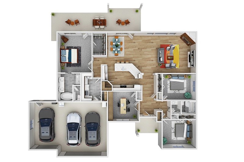 Home Plan - Floor Plan - Other Floor for Craftsman House Plan #124-842 - 3 bed, 2 bath