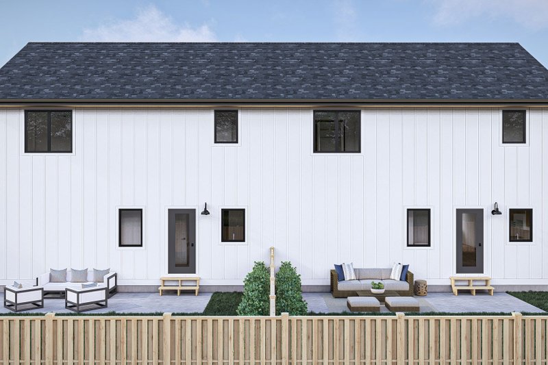 Dream House Plan - Exterior - Rear Elevation for Modern House Plan #455-498 - 3 bed, 1.5 bath