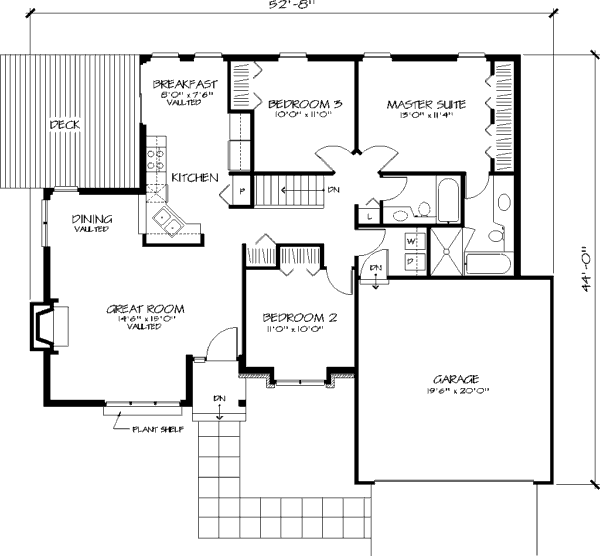 Ranch Floor Plan - Main Floor Plan #320-367