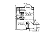 Traditional Style House Plan - 1 Beds 1 Baths 566 Sq/Ft Plan #410-155 