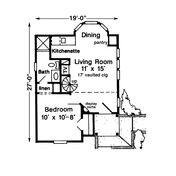 House Design - Traditional Floor Plan - Main Floor Plan #410-155