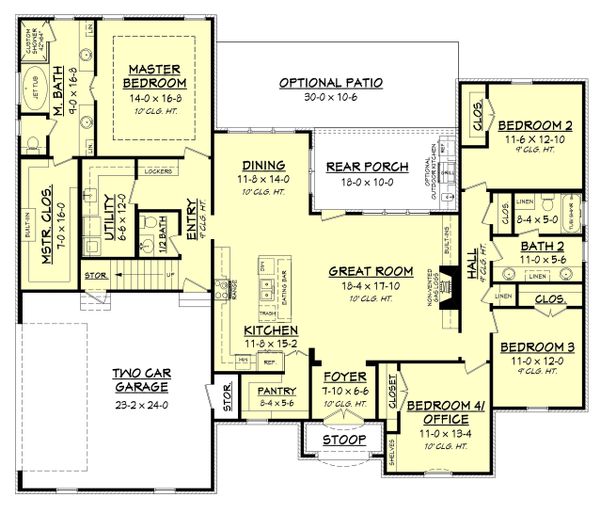 Architectural House Design - European Floor Plan - Main Floor Plan #430-142