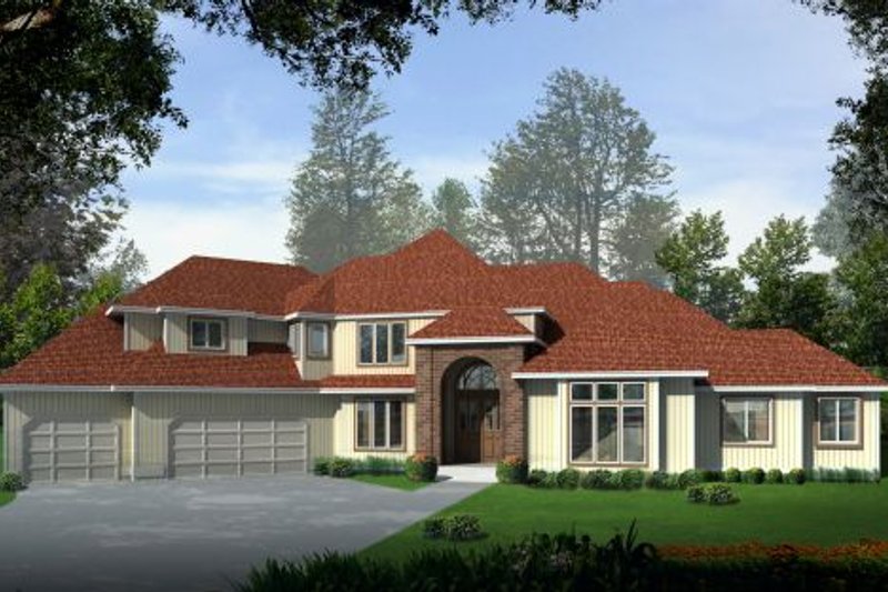 Dream House Plan - Traditional Exterior - Front Elevation Plan #96-215