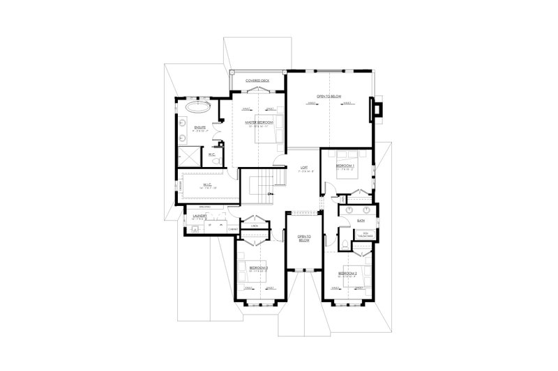 Home Plan - Floor Plan - Upper Floor for Craftsman House Plan #1114-83 - 4 bed, 2.5 bath