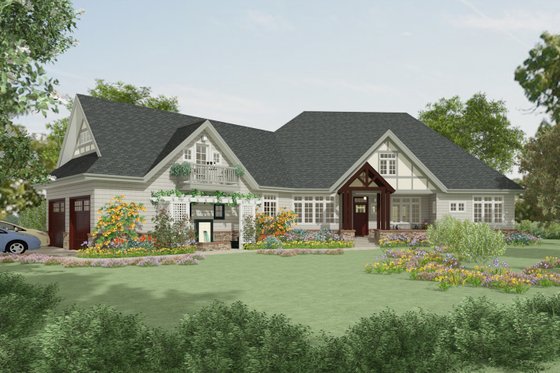 Exterior - Front Elevation for Craftsman House Plan #917-41 - 4 bed, 5 bath