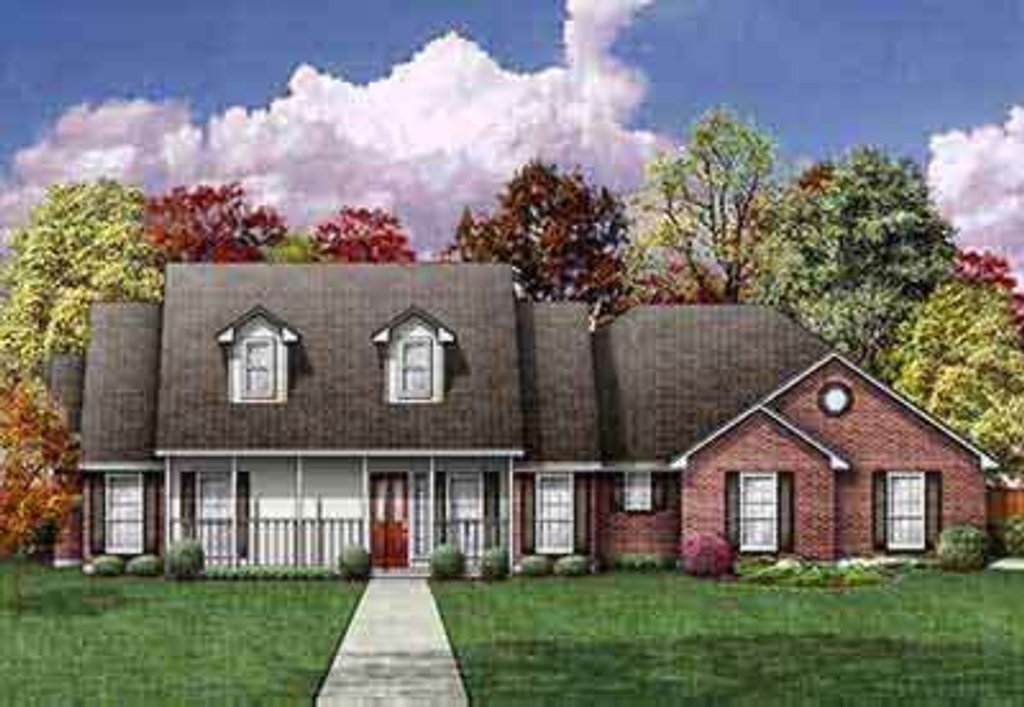 Colonial Style House Plan - 2 Beds 2 Baths 2000 Sq/Ft Plan #84-214