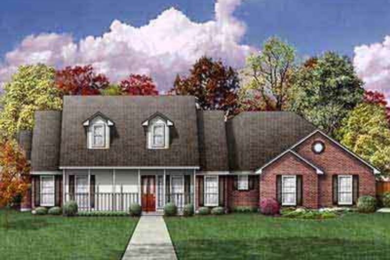 Architectural House Design - Colonial Exterior - Front Elevation Plan #84-214