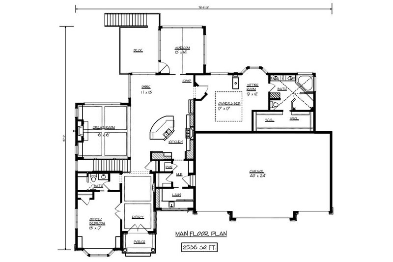 European Style House Plan - 3 Beds 3 Baths 4726 Sq Ft Plan #320-501 