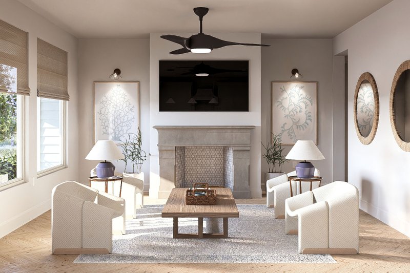 Architectural House Design - Interior - Family Room for Cottage House Plan #455-210 - 4 bed, 3 bath