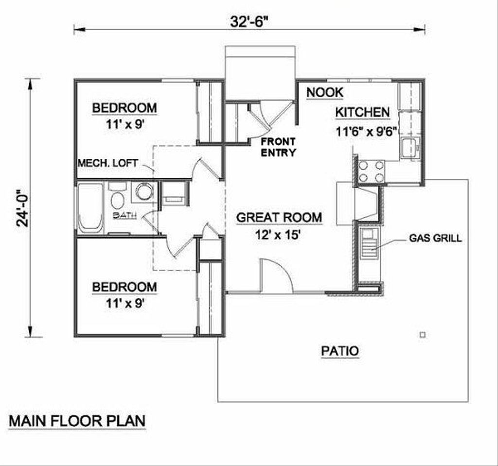 Cottage Style House Plan 2 Beds 1 Baths 700 Sq Ft Plan 116 115 Houseplans cottage-style-house-plan-2-beds-1-baths-700-sq-ft-plan-116-115-houseplans