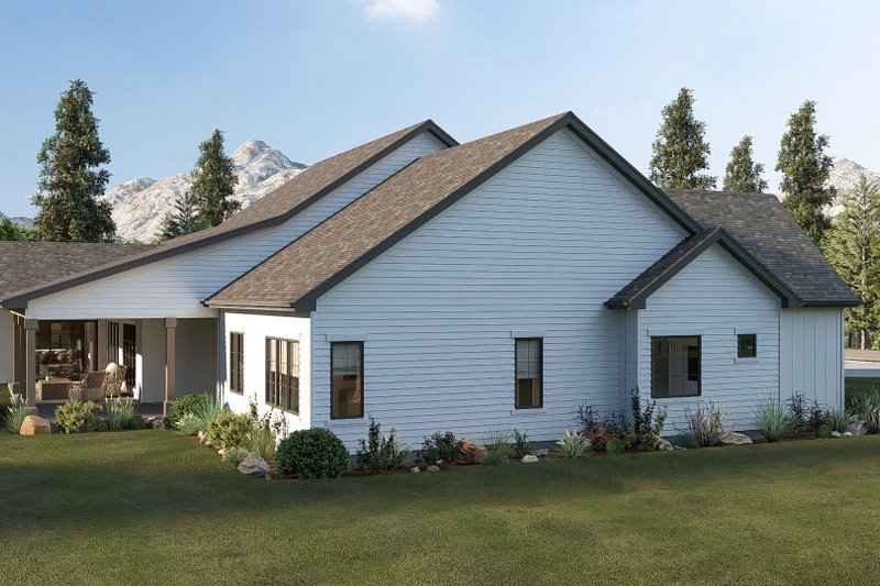 House Blueprint - Exterior - Rear Elevation 2 for Farmhouse House Plan #455-770 - 4 bed, 4.5 bath