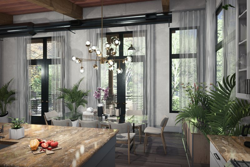 House Blueprint - Interior - Dining Room 1 for Contemporary House Plan #120-293 - 3 bed, 3 bath