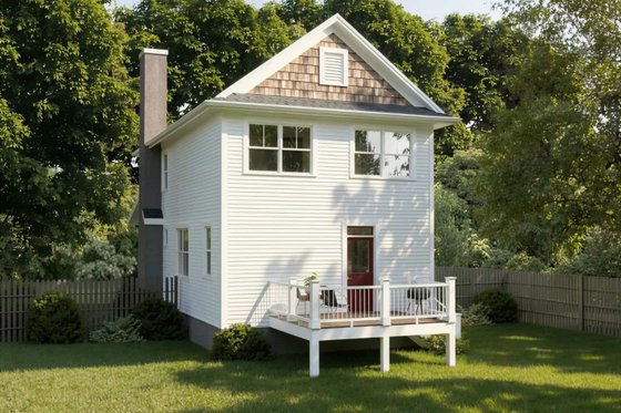 Exterior - Rear Elevation for Farmhouse House Plan #79-341 - 3 bed, 2.5 bath