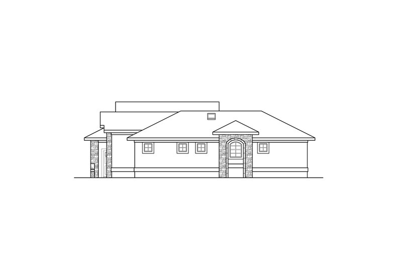 Home Plan - Exterior - Other Elevation 1 for Mediterranean House Plan #124-1290 - 3 bed, 2.5 bath