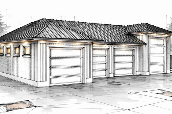 Exterior - Other Elevation for Farmhouse House Plan #1101-74, 0 bath