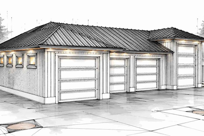 House Blueprint - Exterior - Other Elevation for Farmhouse House Plan #1101-74, 0 bath