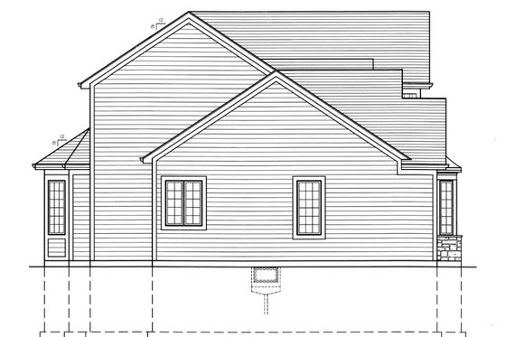 Exterior - Front Elevation 3 for Country House Plan #46-428 - 4 bed, 3.5 bath