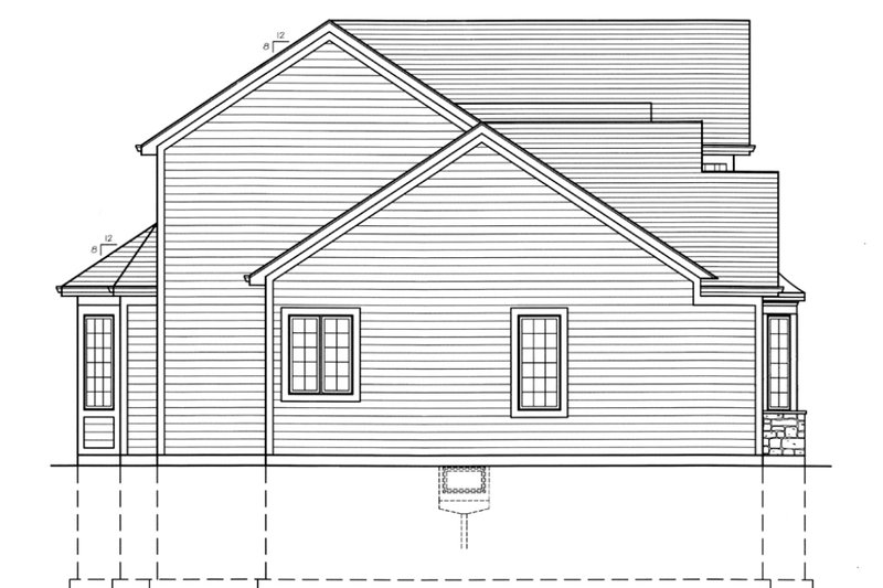 Home Plan - Exterior - Front Elevation 3 for Country House Plan #46-428 - 4 bed, 3.5 bath